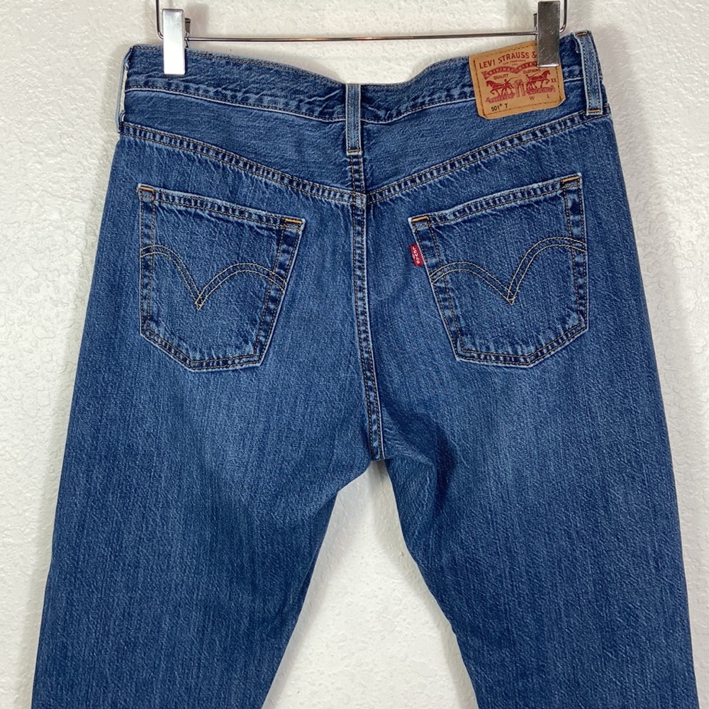 Levi's 501 tapered Leg crop Jeans 27 x 28 - Picture 7 of 10